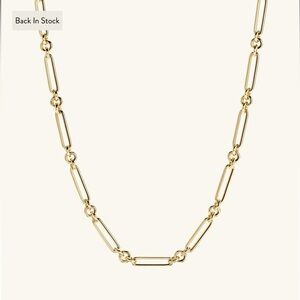 MEJURI Mixed Link Paperclip Chain Charm Necklace